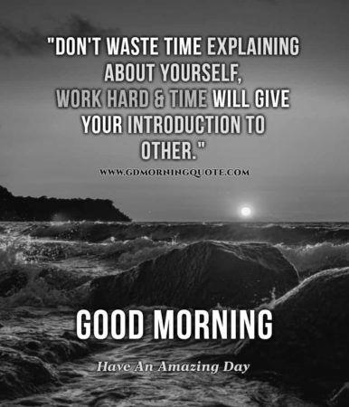 Inspirational Good Morning Status On Time With Image | GdMorningQuote photo 0